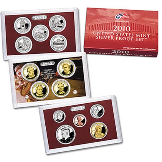 (image for) 2010 Silver Proof Set Coins - Click Image to Close