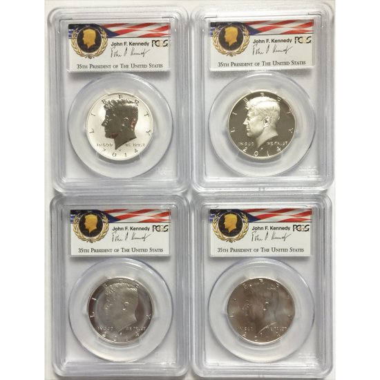 (image for) 2014 PCGS 69 Set 4 Kennedy Half Dollar 50th Anniversary FS - Click Image to Close