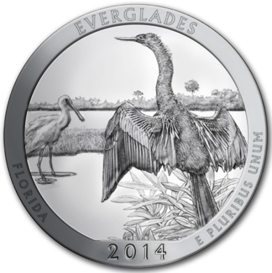(image for) 2014 5 oz Silver ATB Everglades National Park FL - Click Image to Close