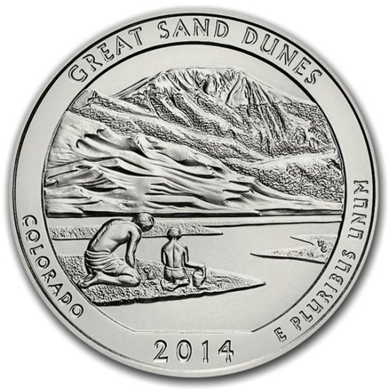 (image for) 2014 5 oz Silver ATB Great Sand Dunes National Park CO - Click Image to Close