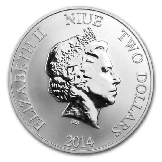 (image for) 2014 Niue 1 oz Silver $2 Hawksbill Turtle - Click Image to Close
