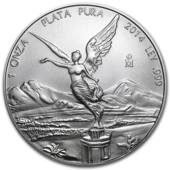 (image for) 2014 1 oz Mexican Silver Libertad Coin BU - Click Image to Close