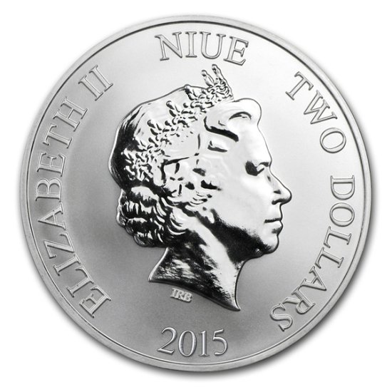 (image for) 2015 Niue 1 oz Silver $2 Hawksbill Turtle - Click Image to Close