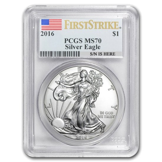 (image for) 2016 1 oz American Silver Eagle Coin PCGS MS-70 FS - Click Image to Close
