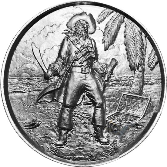 (image for) 2 oz Silver The Captain Ultra High Relief Silver Round - Click Image to Close