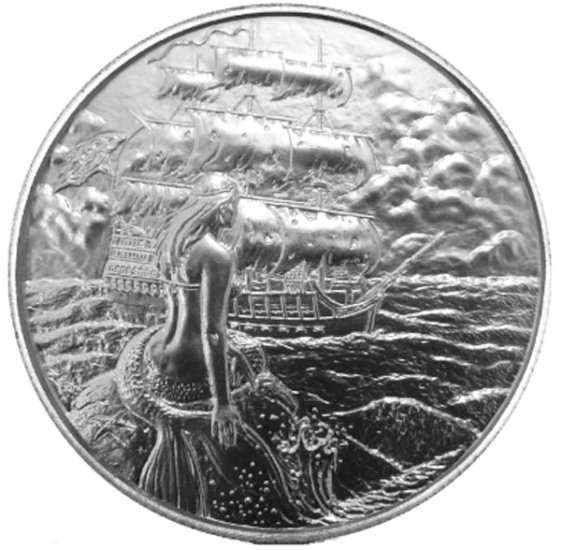 (image for) 2 oz Silver Siren the Privateer Ultra High Relief Silver Round - Click Image to Close