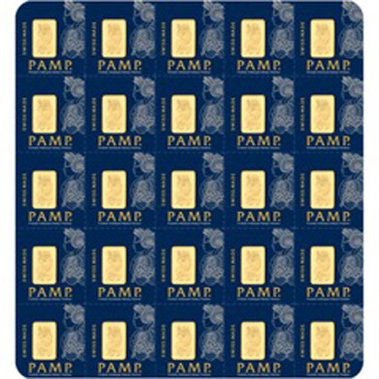 (image for) 1 Gram Divisible PAMP Suisse MULTIGRAM .9999 Fine Gold Bar - Click Image to Close