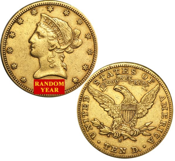 (image for) $10 Gold Eagle Liberty Coin - Random Year - Click Image to Close