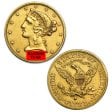 (image for) $5 Gold Eagle Liberty Coin 1849-1907 Random Year
