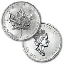 (image for) Random Year - 1 oz Platinum Canadian Maple Leaf Coin BU