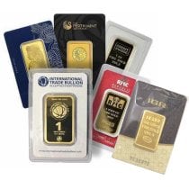 (image for) Mix Mints - 1 oz .999 Fine Gold Bar With Assay Card - Secondary Market