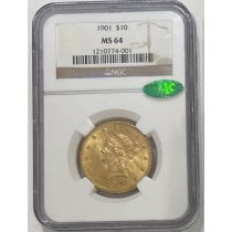 (image for) 1901 NGC MS64 CAC $10 Gold Eagle Liberty Coin