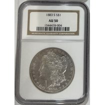 (image for) 1883-S Silver Morgan $1 Dollar NGC AU-50