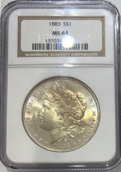 (image for) 1883 Silver Morgan Dollar NGC MS-64 - Click Image to Close