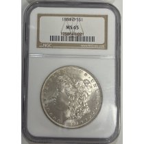 (image for) 1884-O Silver Morgan Dollar NGC MS-65