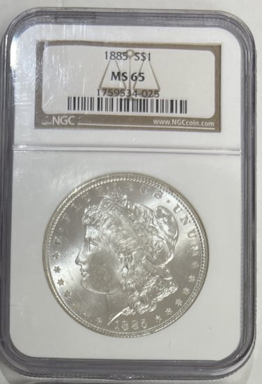 (image for) 1885 Silver Morgan $1 Dollar NGC MS-65 - Click Image to Close
