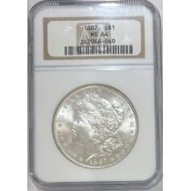 (image for) 1887 Silver Morgan Dollar NGC MS-64