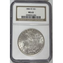 (image for) 1884-CC Silver Morgan Dollar NGC MS-63