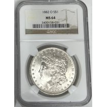 (image for) 1882-O Silver Morgan $1 Dollar NGC MS-64