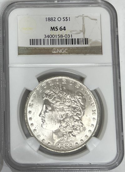 (image for) 1882-O Silver Morgan $1 Dollar NGC MS-64 - Click Image to Close
