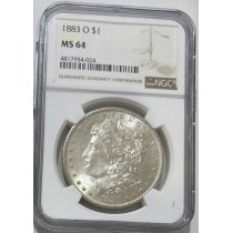 (image for) 1883-0 Silver $1 Morgan Dollar NGC MS-64