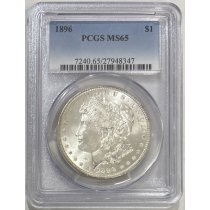 (image for) 1896 Silver Morgan Dollar PCGS MS-65