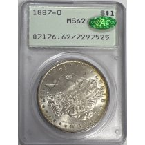 (image for) 1887-O Silver Morgan Dollar PCGS MS-62 - CAC RATTLE HOLDER