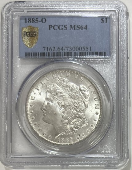 (image for) 1885-O Silver Morgan Dollar PCGS MS-64 - Click Image to Close