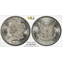 (image for) 1882-CC $1 Silver Morgan Dollar in GSA Hoard Holder PCGS MS-63