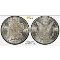 (image for) 1885-CC $1 Silver Morgan Dollar in GSA Hoard Holder PCGS MS-63