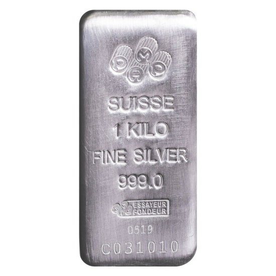 (image for) PAMP Suisse 1 Kilo 32.1 oz Silver Cast Bar .999 Fine -Assay Card - Click Image to Close