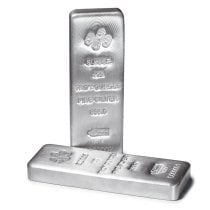 (image for) 100 oz PAMP Suisse Silver Cast Bar .999 Fine Silver -Assay Card