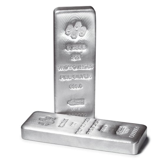 (image for) 100 oz PAMP Suisse Silver Cast Bar .999 Fine Silver -Assay Card - Click Image to Close