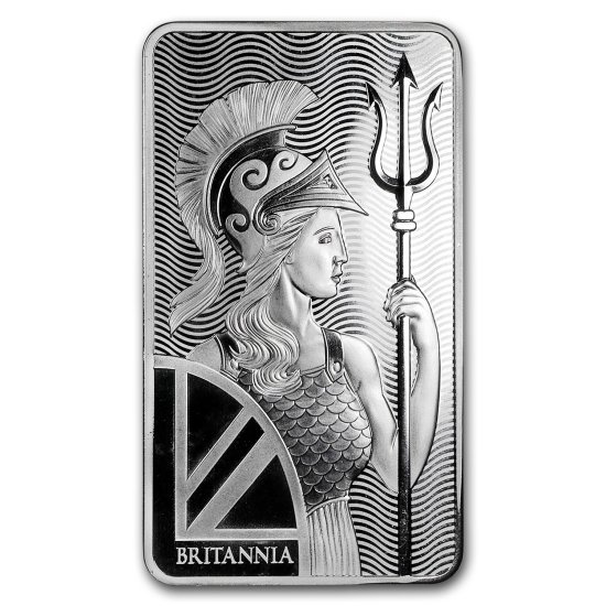 (image for) 10 oz .999 Fine Silver Bar - The Royal Mint Britannia - Click Image to Close