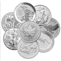 (image for) Lot of 5 - 1 oz Silver Coin (Varied Condition, Any Mint)