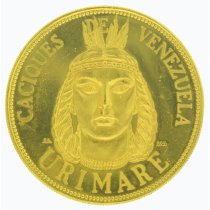 (image for) 1955-60 Caciques 20 Grams De Venezuela URIMARE Gold Coin