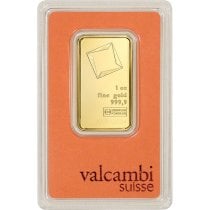 (image for) 1 oz Gold Bar - Valcambi Suisse Sealed In Assay .9999 Fine