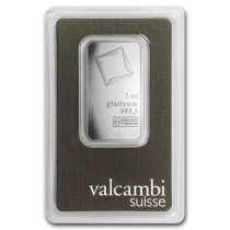 (image for) 1 oz Platinum Bar - Valcambi 9995 Fine With Assay