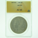 1879 Silver Morgan Dollar ANACS AU-55