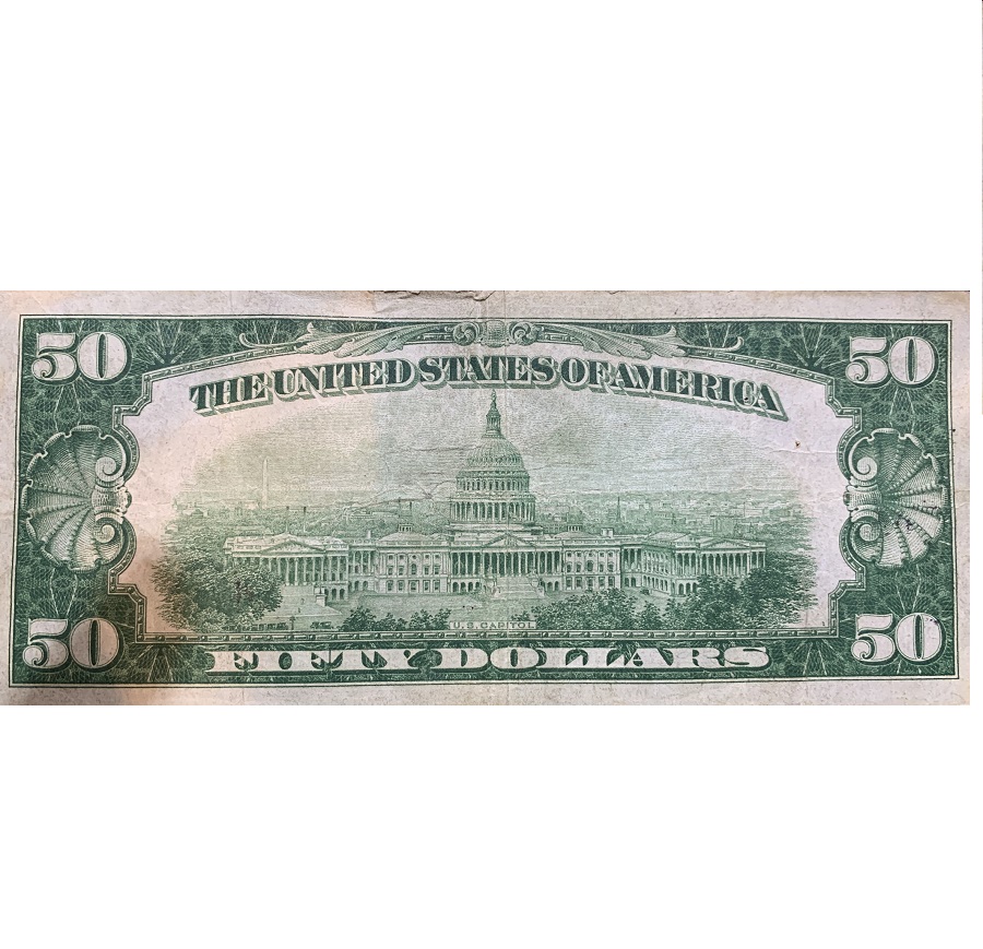 (image for) 1928 Series $50 Federal Reserve FR# 2100-B Note - Click Image to Close