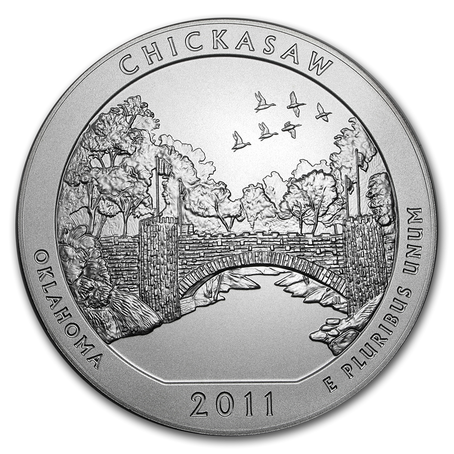(image for) 2011-P 5 oz Silver ATB Chickasaw With Box & COA - Click Image to Close