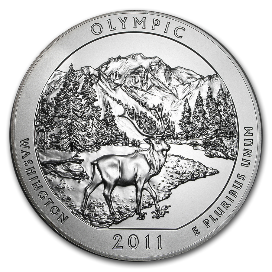 (image for) 2011-P 5 oz Silver ATB Olympic With Box & COA - Click Image to Close