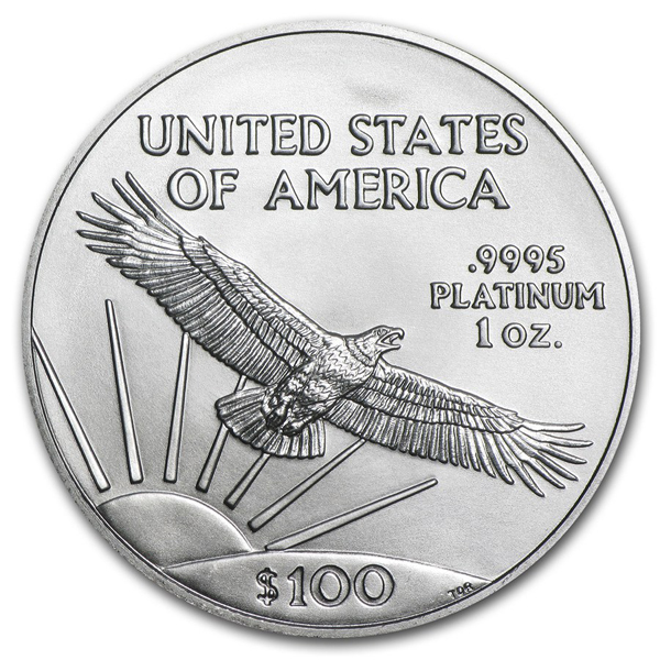 (image for) 2017 1 oz .9995 Fine Platinum American Eagle $100 Coin BU - Click Image to Close