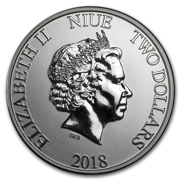 (image for) 2018 Niue 1 oz Silver $2 Hawksbill Turtle - Click Image to Close