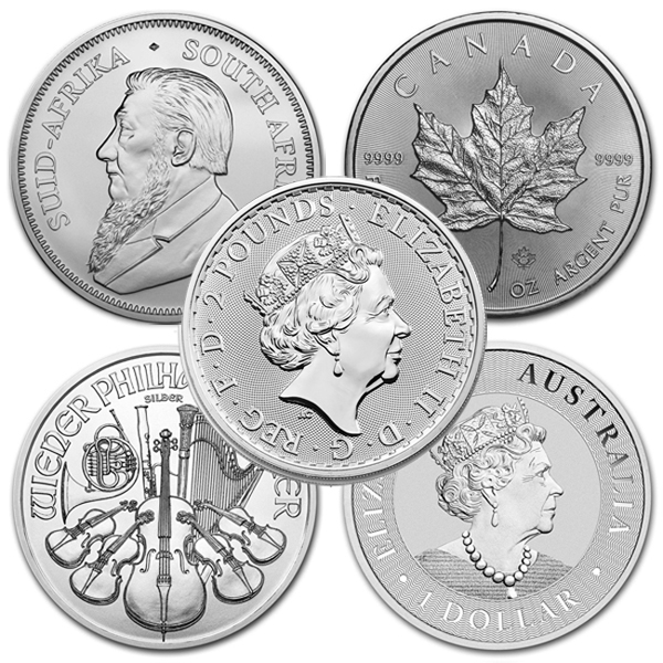 (image for) Lot of 7 - 2023 1 oz Silver Coins From Around The World BU - Click Image to Close