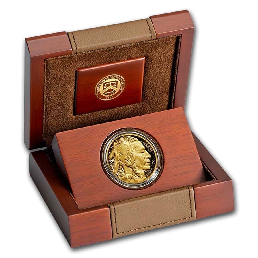 2019-W American 1 Ounce Proof Gold Buffalo Coin With Box & COA