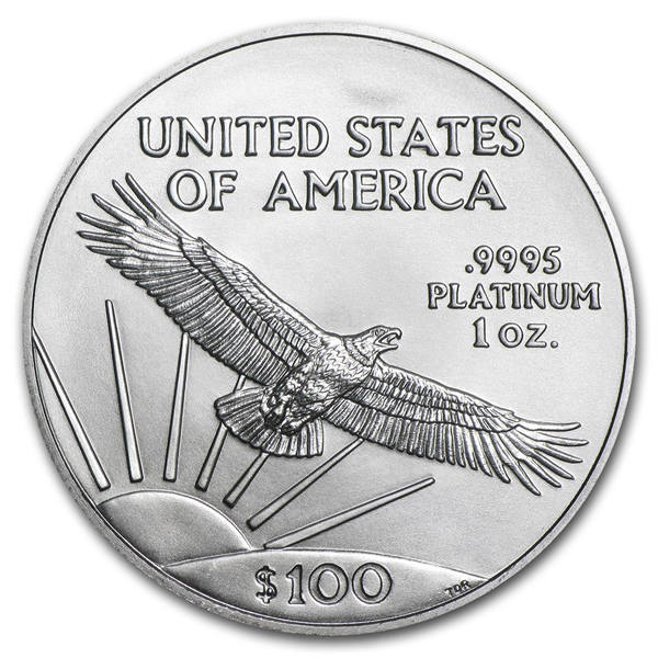 (image for) 2019 1 oz .9995 Fine Platinum American Eagle $100 Coin BU - Click Image to Close