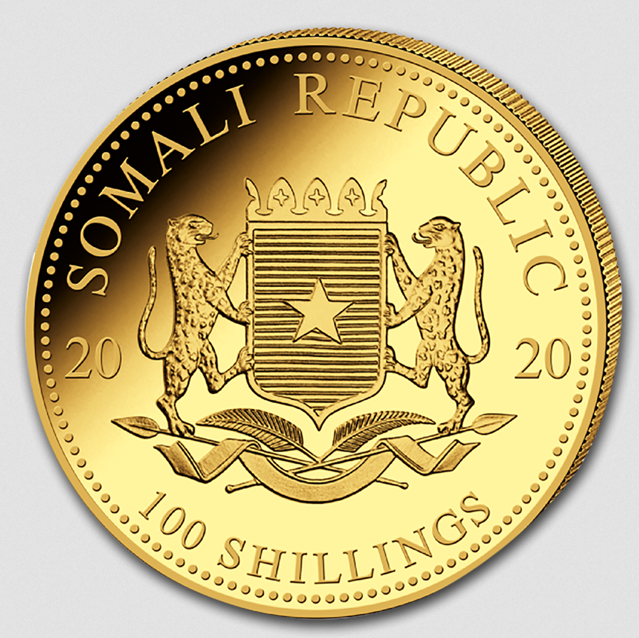 (image for) 2020 Somalia 1/10 oz Gold Elephant Coin BU - Click Image to Close