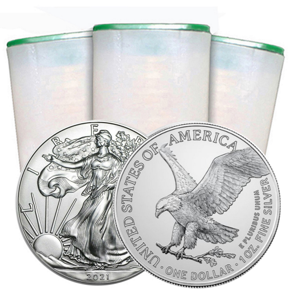(image for) Type 2 - 2021 1 oz American Silver Eagle Coin - BU - Click Image to Close