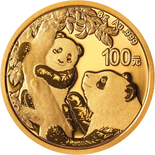 (image for) 2021 8 Grams Chinese Gold Panda Coin 100 Yuan BU - Click Image to Close